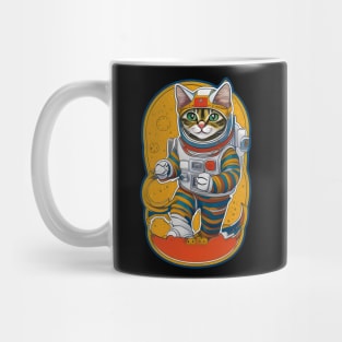 Red Planet Explorer: Cat in Astronaut Suit on Mars Mug